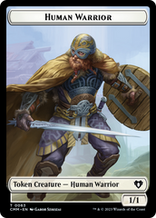 Human Warrior // Zombie Army Double-Sided Token [Commander Masters Tokens] | Empire Gaming NC