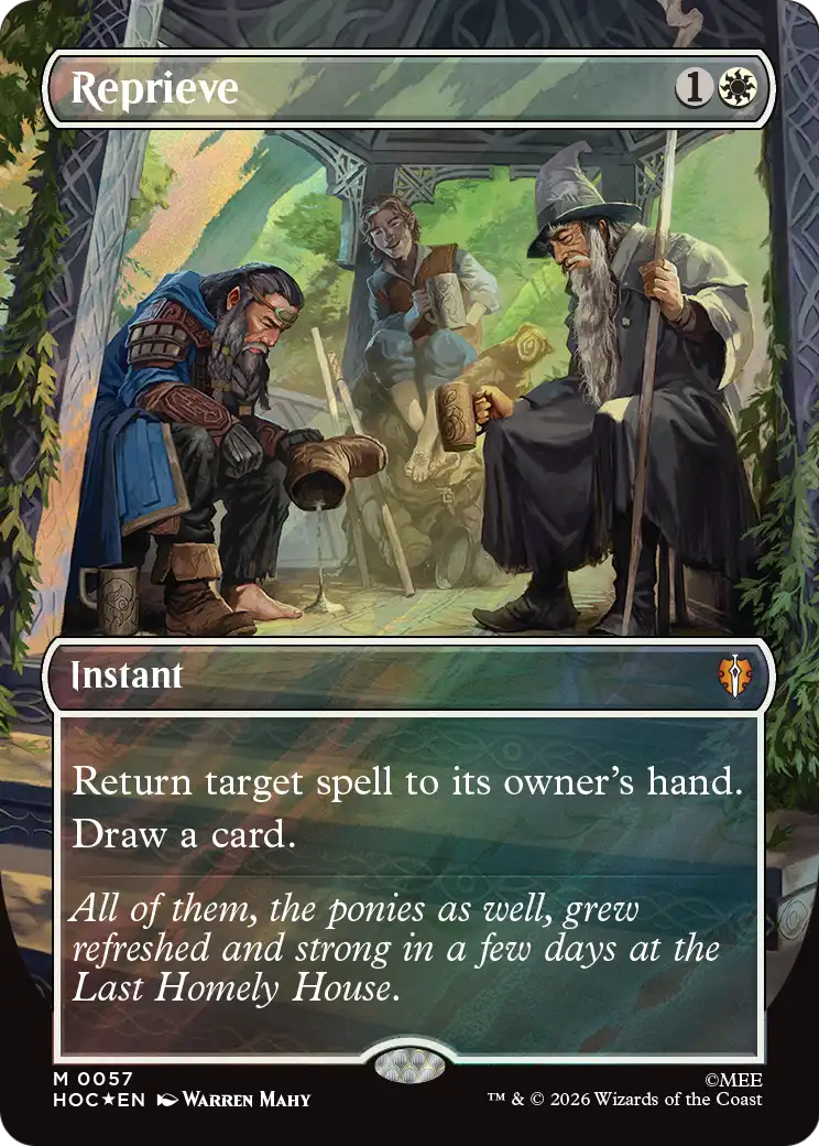 Reprieve (Borderless) (Surge Foil) [The Hobbit: Eternal-Legal] | Empire Gaming NC