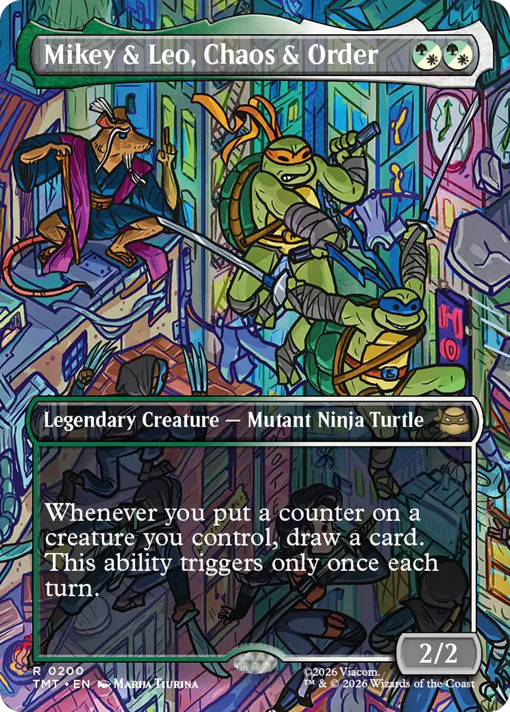 Mikey & Leo, Chaos & Order (Borderless) [Teenage Mutant Ninja Turtles] | Empire Gaming NC