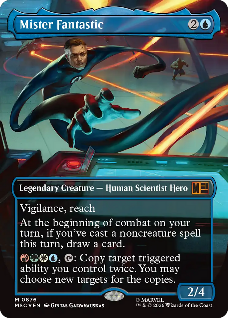 Mister Fantastic (Borderless) (Surge Foil) [Marvel Super Heroes Commander] | Empire Gaming NC