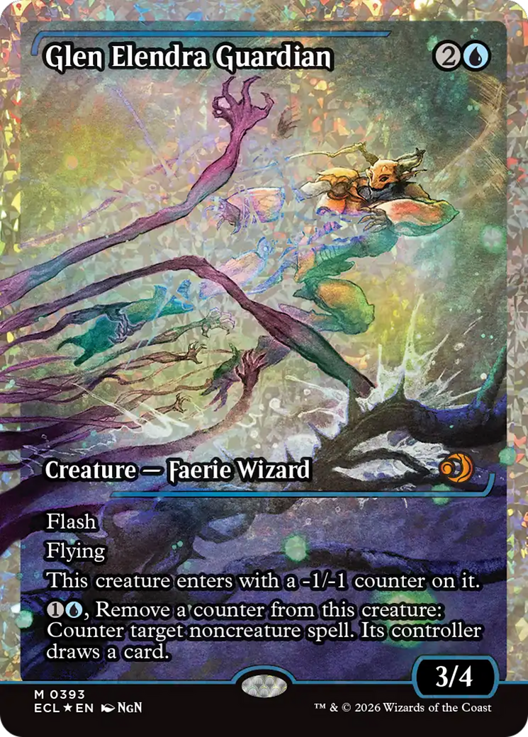 Glen Elendra Guardian (0393) (Showcase) (Fracture Foil) [Lorwyn Eclipsed] | Empire Gaming NC