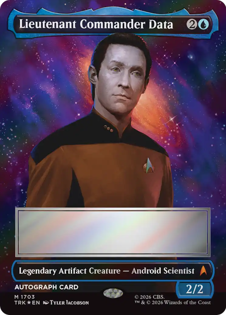 Lieutenant Commander Data (Borderless) (Signed) [Star Trek] | Empire Gaming NC