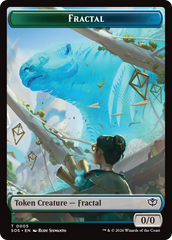 Fractal (0005) // Spirit (0011) Double-Sided Token [Secrets of Strixhaven Tokens] | Empire Gaming NC