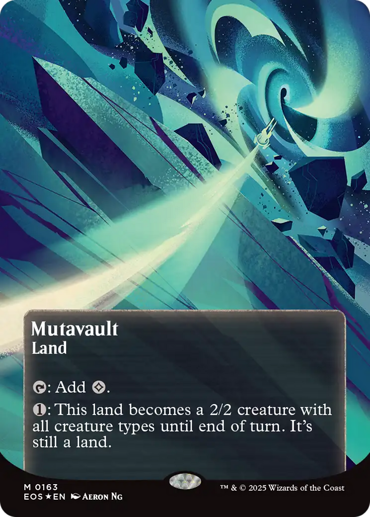 Mutavault (0163) (Borderless) (Galaxy Foil) [Edge of Eternities: Stellar Sights] | Empire Gaming NC