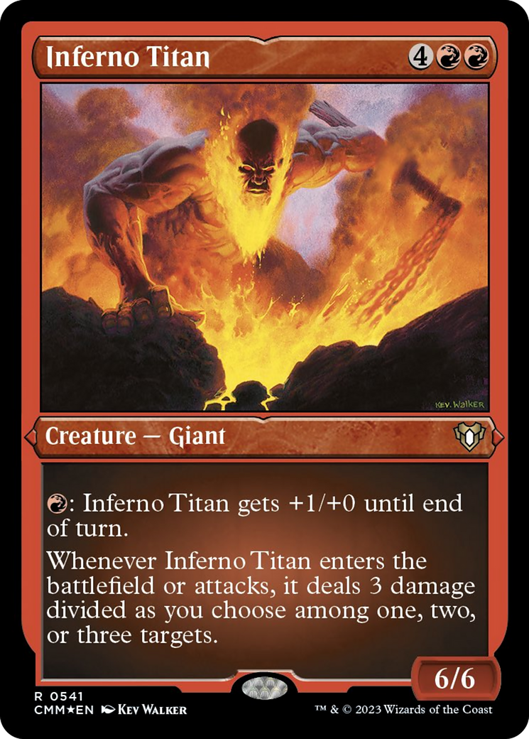 Inferno Titan (Foil Etched) [Commander Masters] | Empire Gaming NC