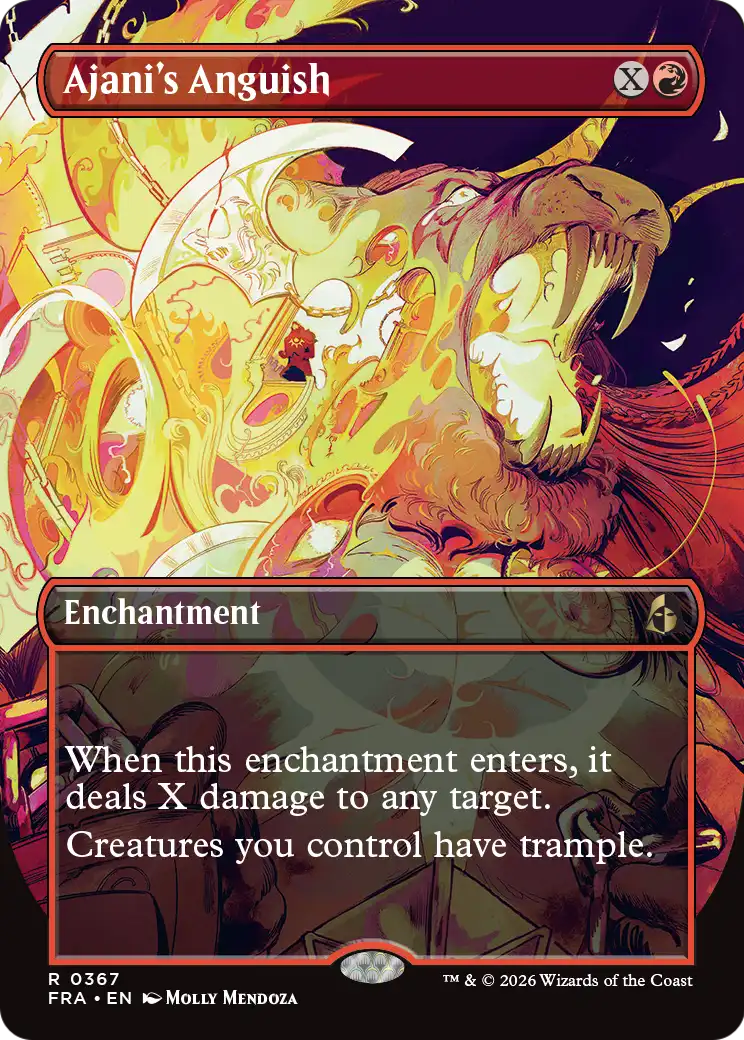 Ajani's Anguish (Borderless) [Reality Fracture] | Empire Gaming NC