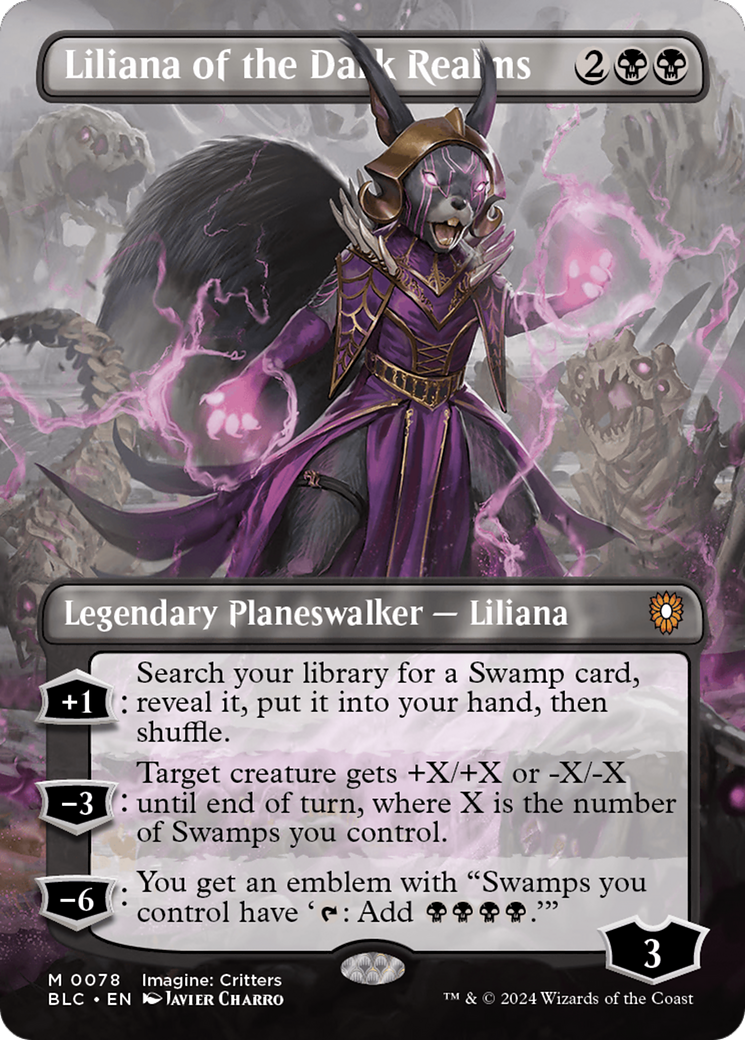 Liliana of the Dark Realms (Borderless) [Bloomburrow Commander] | Empire Gaming NC