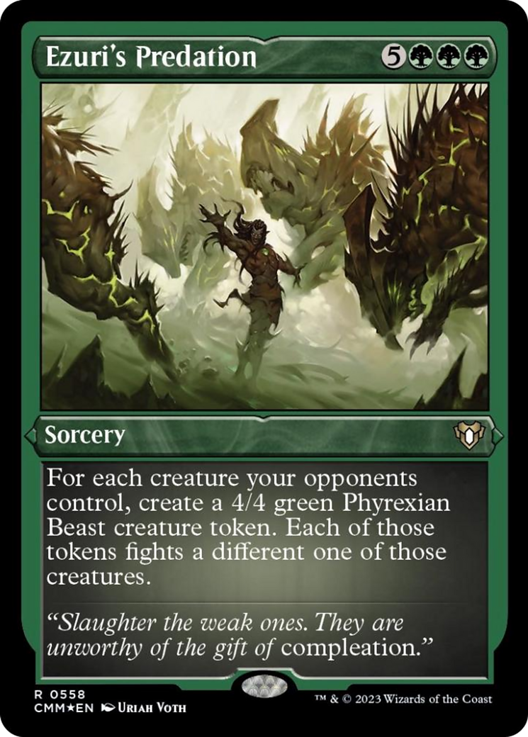 Ezuri's Predation (Foil Etched) [Commander Masters] | Empire Gaming NC