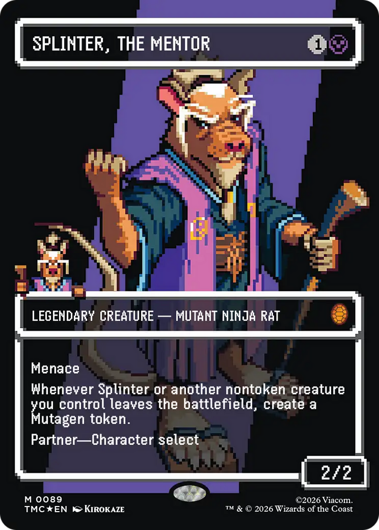 Splinter, the Mentor (0089) (Borderless) (Surge Foil) [Teenage Mutant Ninja Turtles Commander] | Empire Gaming NC