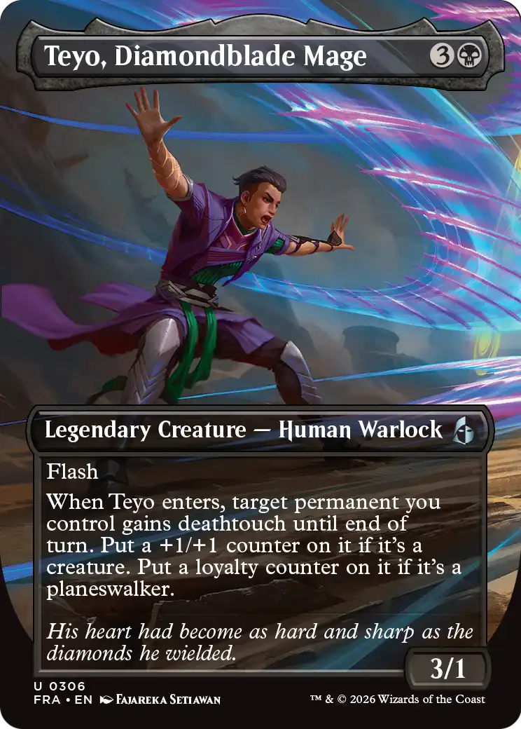 Teyo, Diamondblade Mage (Borderless) [Reality Fracture] | Empire Gaming NC