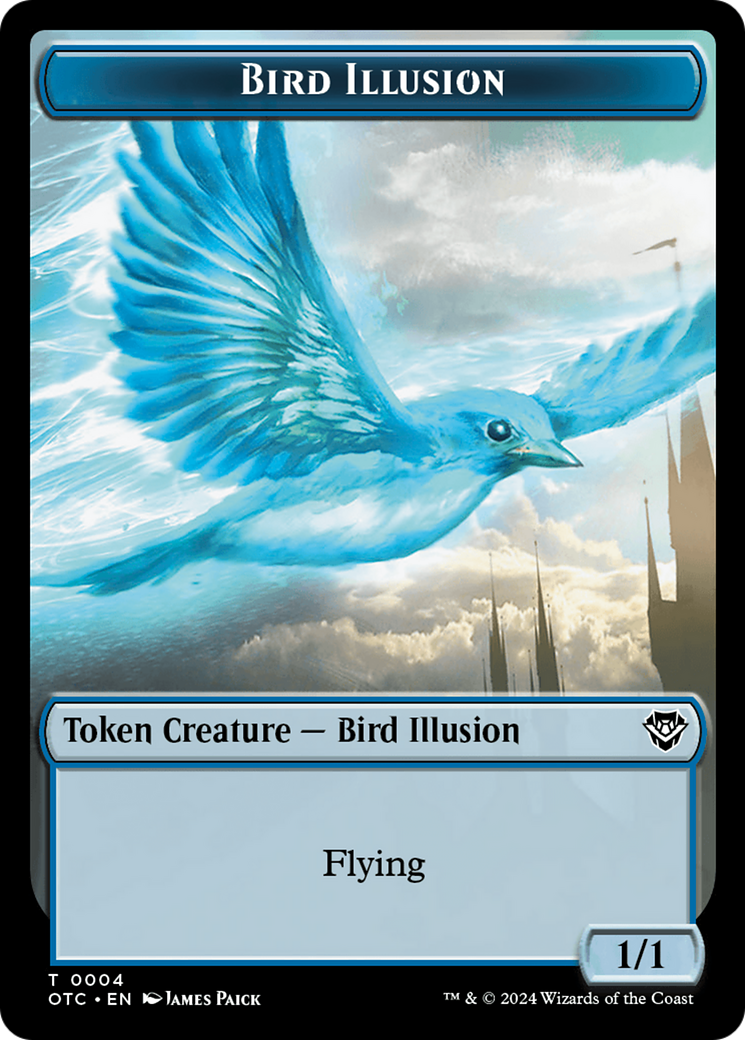 Bird Illusion // Elemental (0014) Double-Sided Token [Outlaws of Thunder Junction Commander Tokens] | Empire Gaming NC