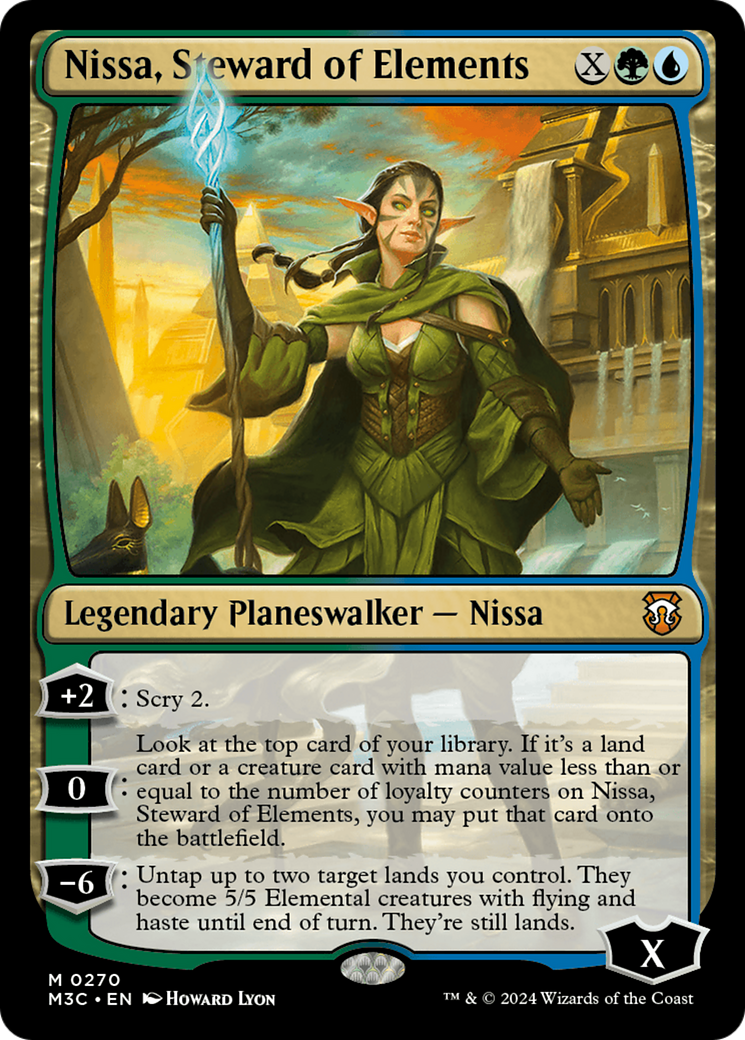 Nissa, Steward of Elements (Ripple Foil) [Modern Horizons 3 Commander] | Empire Gaming NC