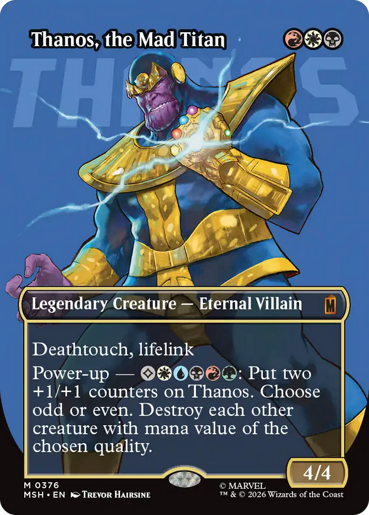 Thanos, the Mad Titan (Borderless) (0376) [Marvel Super Heroes] | Empire Gaming NC