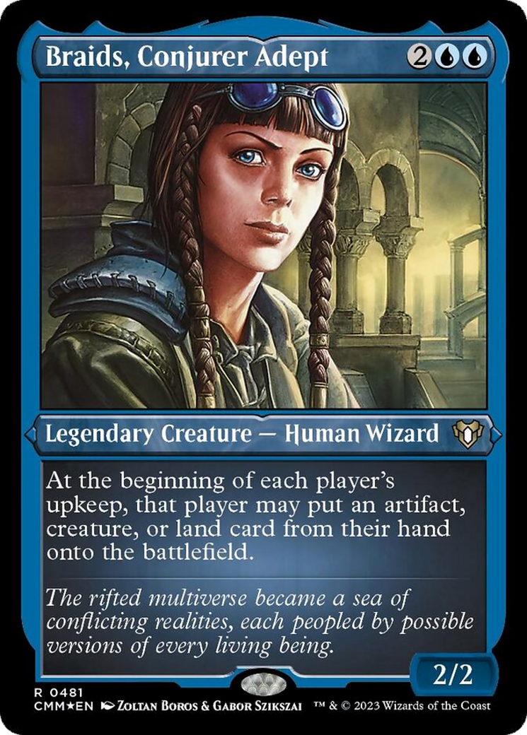 Braids, Conjurer Adept (Foil Etched) [Commander Masters] | Empire Gaming NC