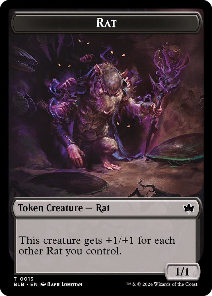 Rat Token [Bloomburrow Tokens] | Empire Gaming NC