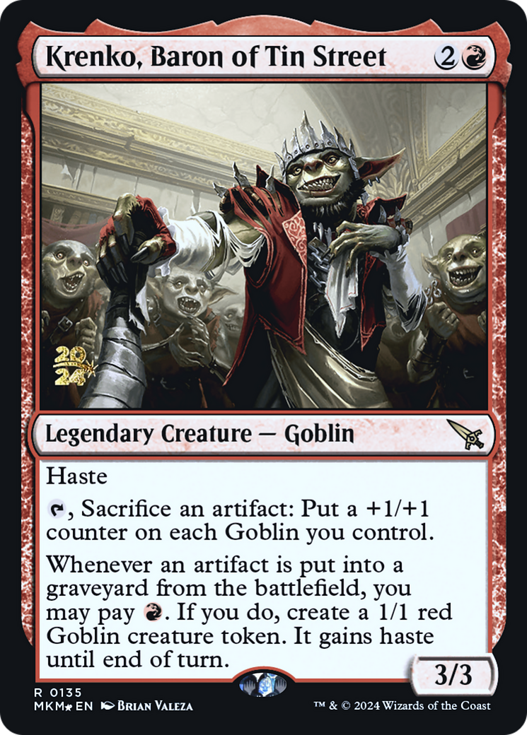 Krenko, Baron of Tin Street [Murders at Karlov Manor Prerelease Promos] | Empire Gaming NC