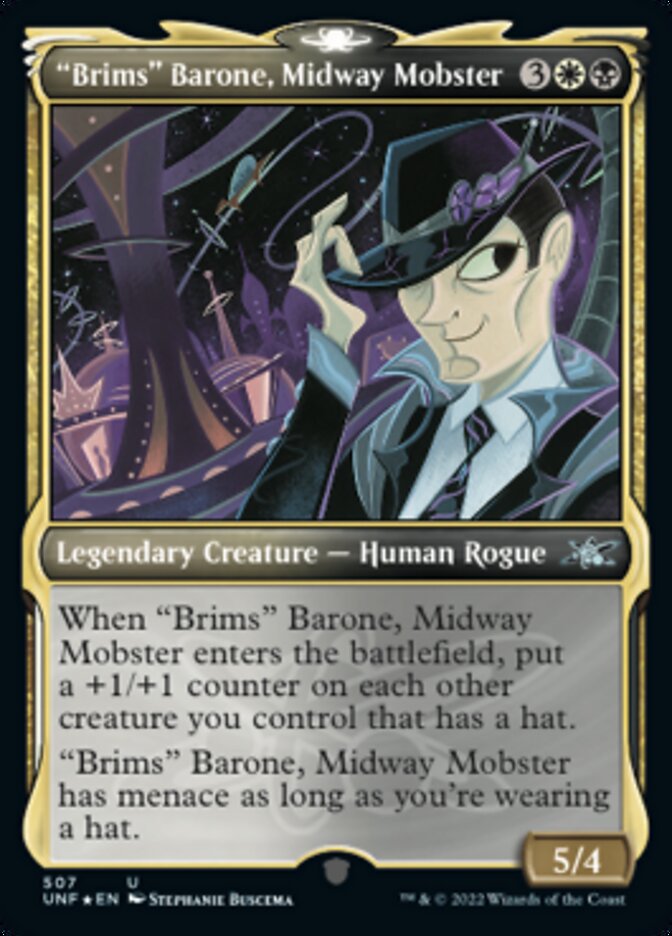 "Brims" Barone, Midway Mobster (Showcase) (Galaxy Foil) [Unfinity] | Empire Gaming NC