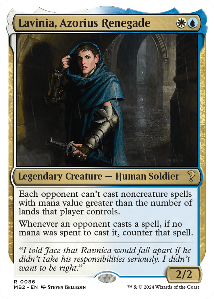 Lavinia, Azorius Renegade (White Border) [Mystery Booster 2] | Empire Gaming NC