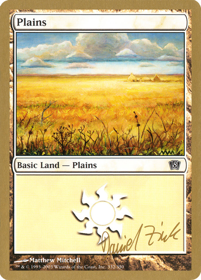 Plains (dz332) (Daniel Zink) [World Championship Decks 2003] | Empire Gaming NC