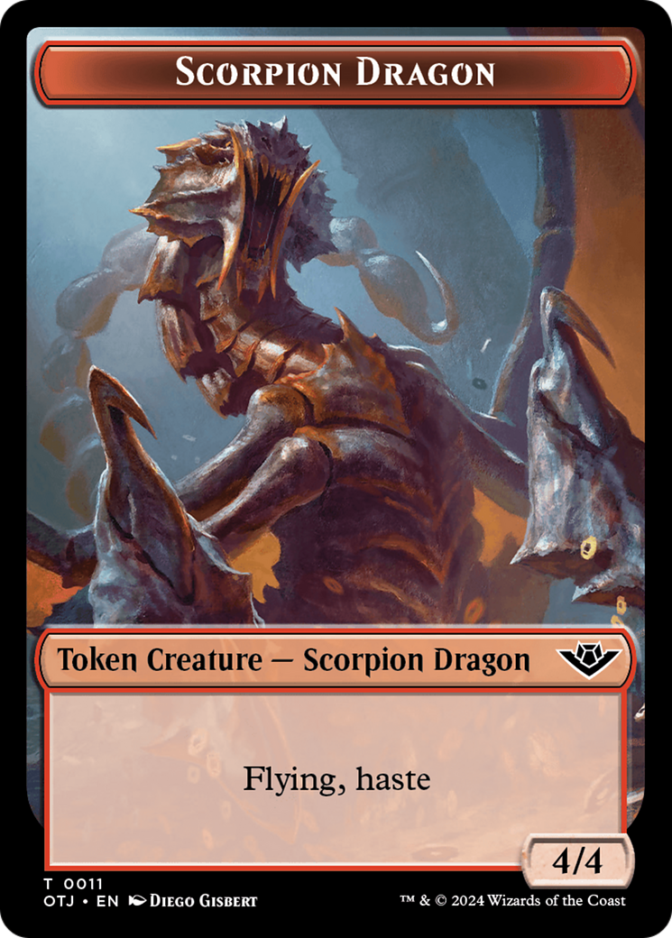 Scorpion Dragon Token [Outlaws of Thunder Junction Tokens] | Empire Gaming NC