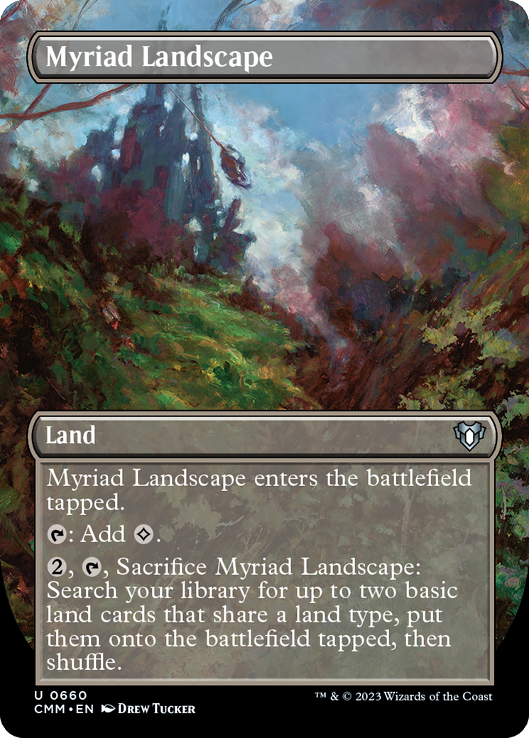 Myriad Landscape (Borderless Alternate Art) [Commander Masters] | Empire Gaming NC