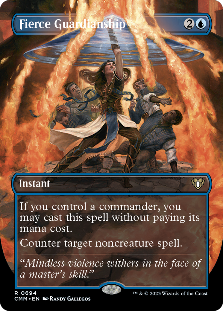 Fierce Guardianship (Borderless Alternate Art) [Commander Masters] | Empire Gaming NC