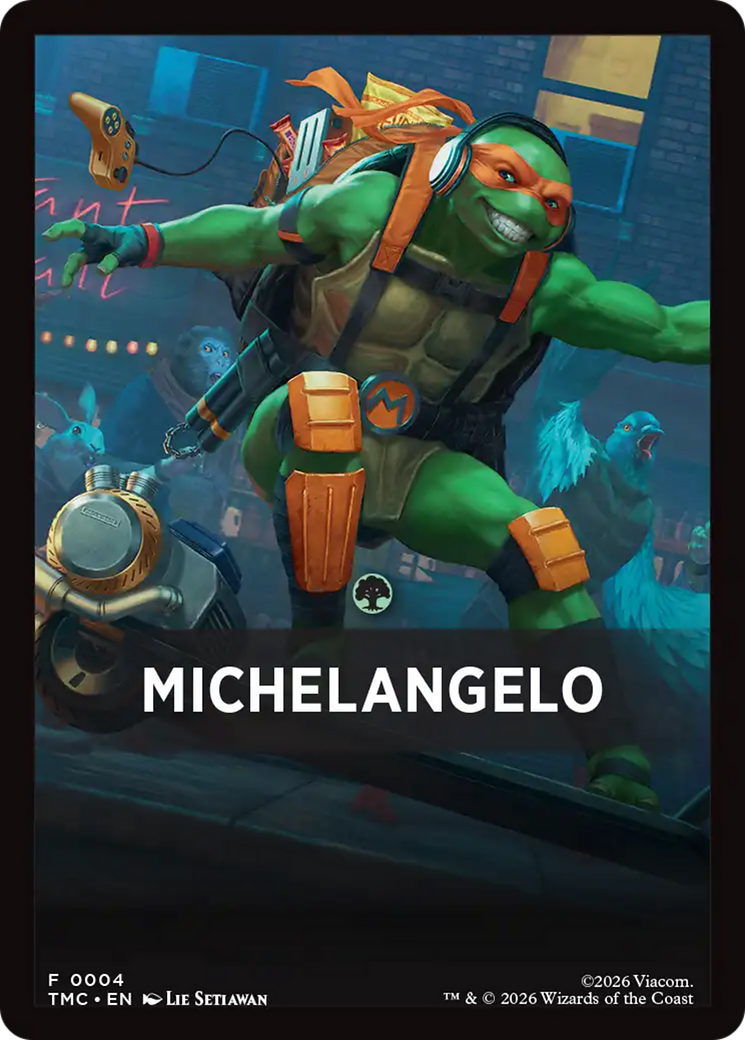 Michelangelo Theme Card [Teenage Mutant Ninja Turtles Commander Tokens] | Empire Gaming NC