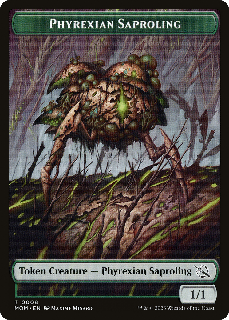 Treasure (20) // Phyrexian Saproling Double-Sided Token [March of the Machine Tokens] | Empire Gaming NC