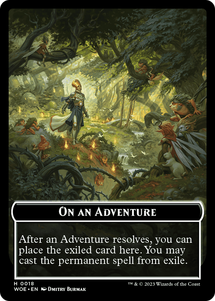 On an Adventure Emblem [Wilds of Eldraine Tokens] | Empire Gaming NC