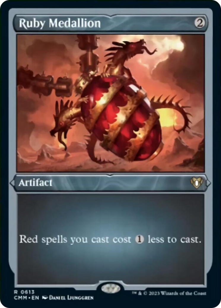 Ruby Medallion (Foil Etched) [Commander Masters] | Empire Gaming NC