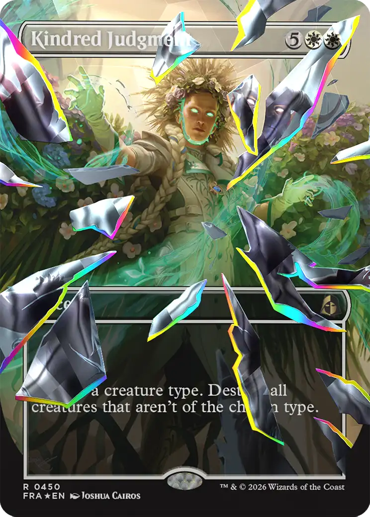 Kindred Judgment (Borderless) (Facet Foil) [Reality Fracture] | Empire Gaming NC