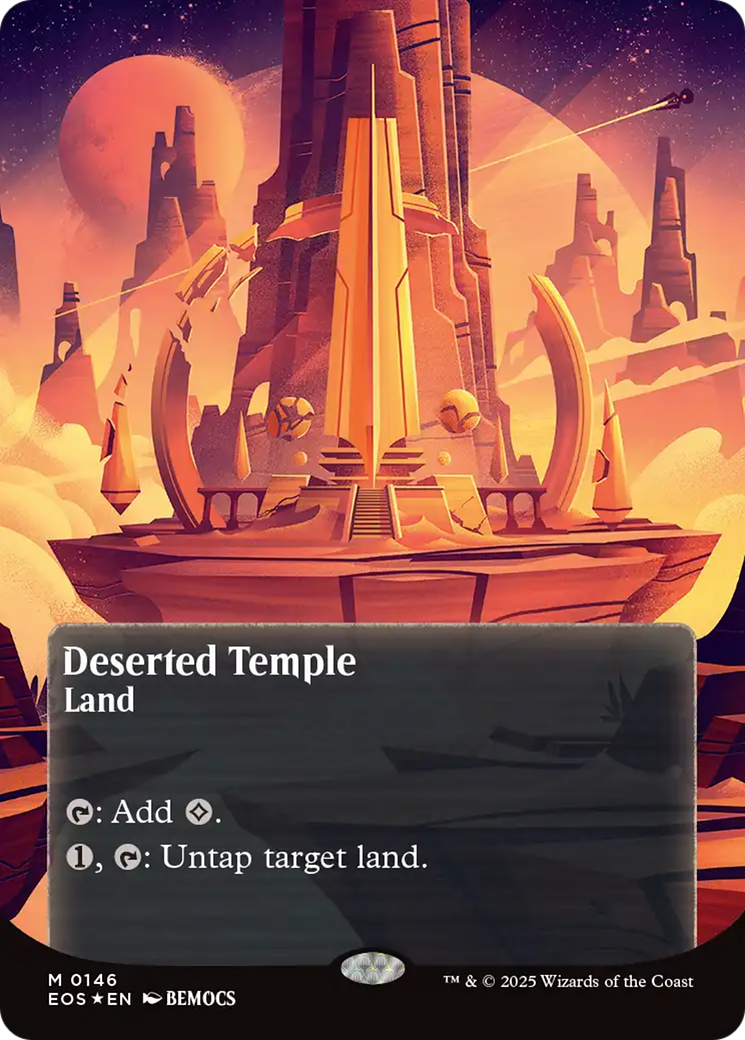 Deserted Temple (0146) (Borderless) (Galaxy Foil) [Edge of Eternities: Stellar Sights] | Empire Gaming NC