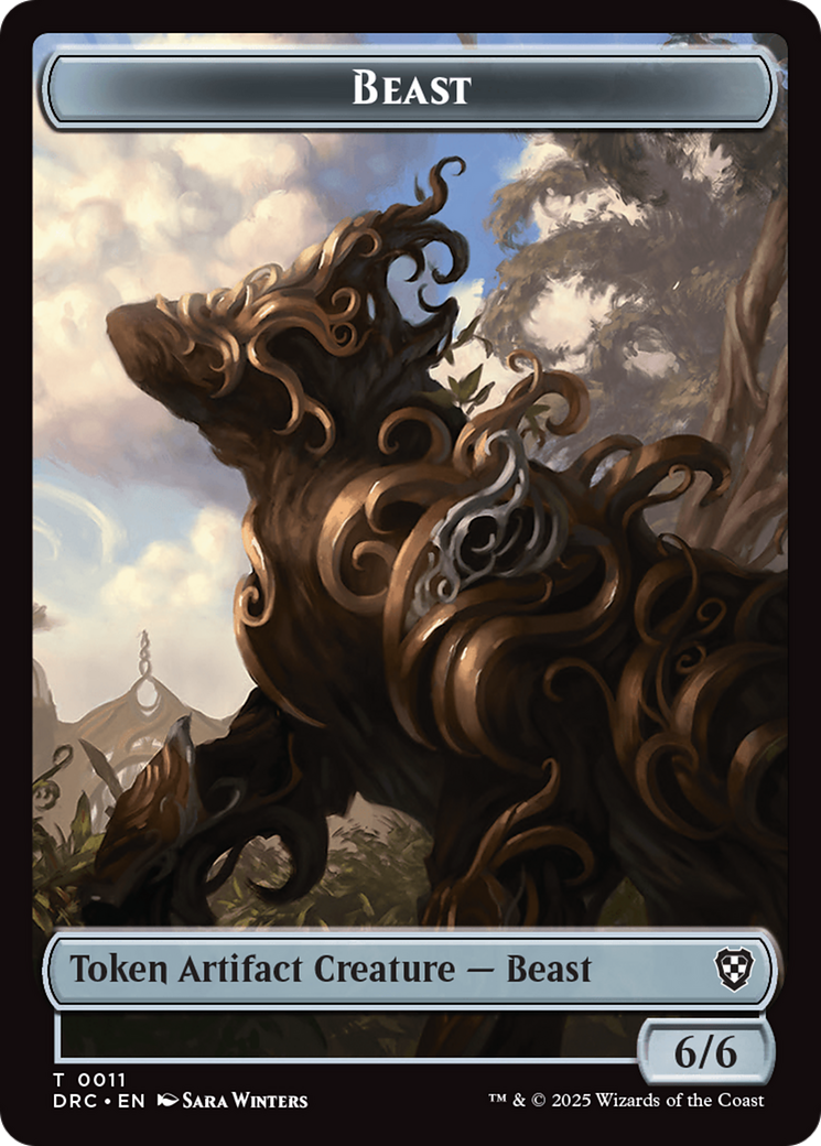 Beast (0010) // Beast (0011) Double-Sided Token [Aetherdrift Commander] | Empire Gaming NC