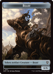 Construct // Beast (0011) Double-Sided Token [Aetherdrift Tokens] | Empire Gaming NC