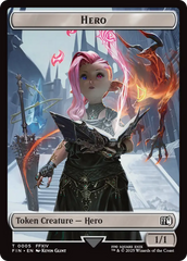 Bird // Hero (0005) Double Sided Token [FINAL FANTASY Commander Tokens] | Empire Gaming NC