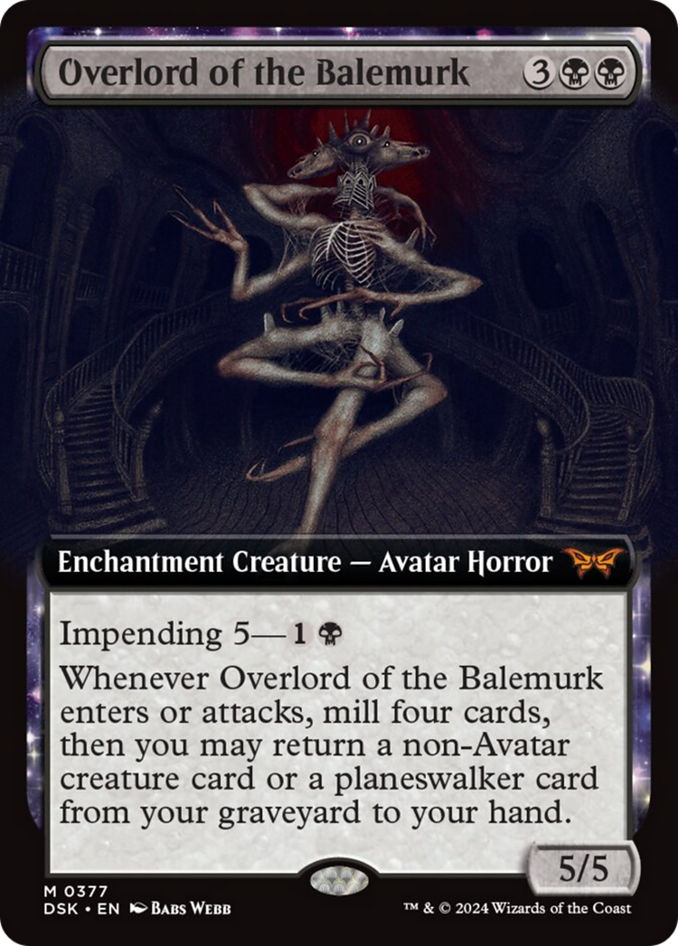 Overlord of the Balemurk (Extended Art) [Duskmourn: House of Horror] | Empire Gaming NC