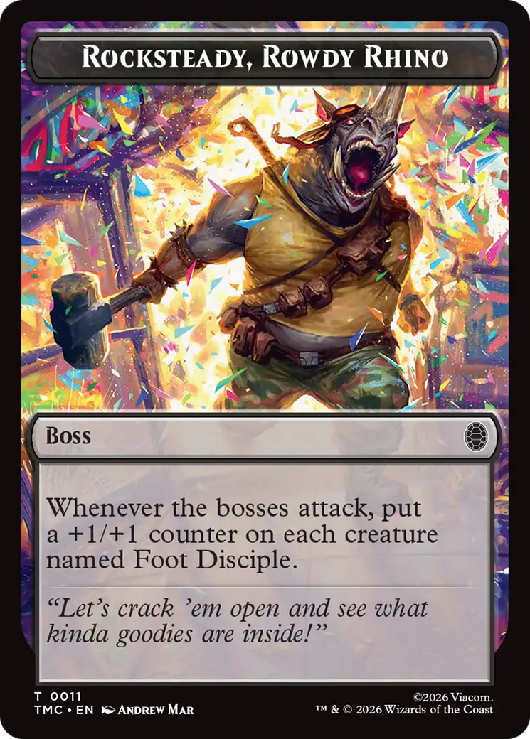 Rocksteady, Rowdy Rhino [Teenage Mutant Ninja Turtles Commander Tokens] | Empire Gaming NC