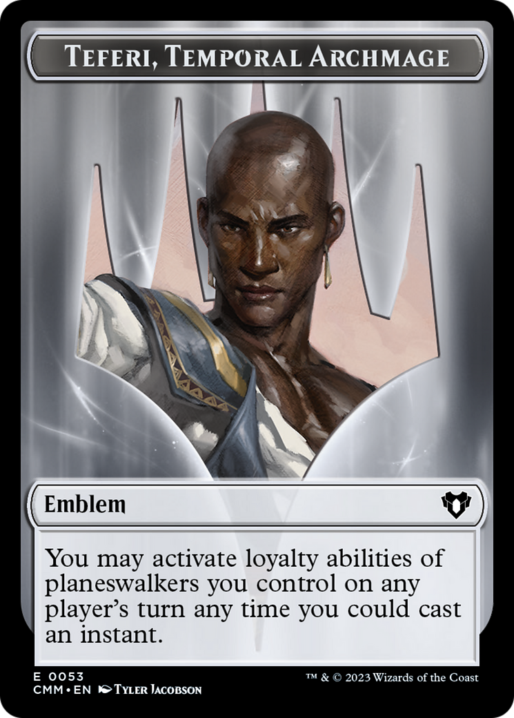 Teferi, Temporal Archmage Emblem [Commander Masters Tokens] | Empire Gaming NC