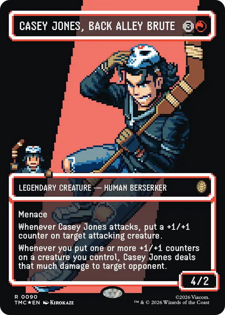 Casey Jones, Back Alley Brute (Borderless) (Surge Foil) [Teenage Mutant Ninja Turtles Commander] | Empire Gaming NC