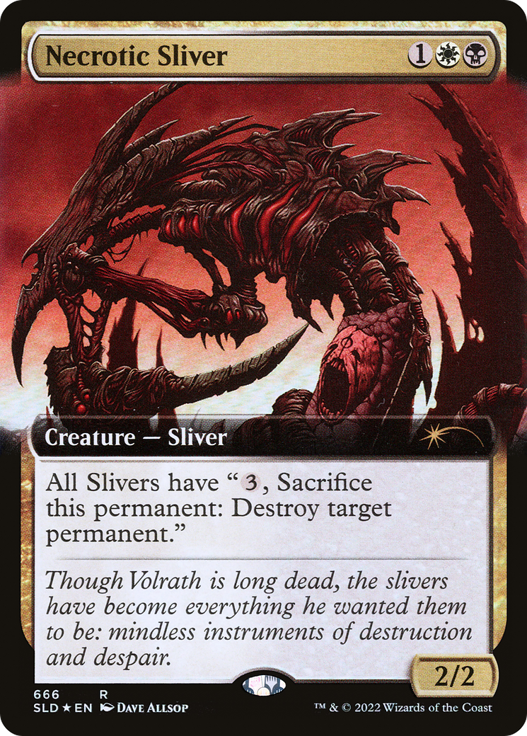Necrotic Sliver (Extended Art) [Secret Lair Drop Promos] | Empire Gaming NC