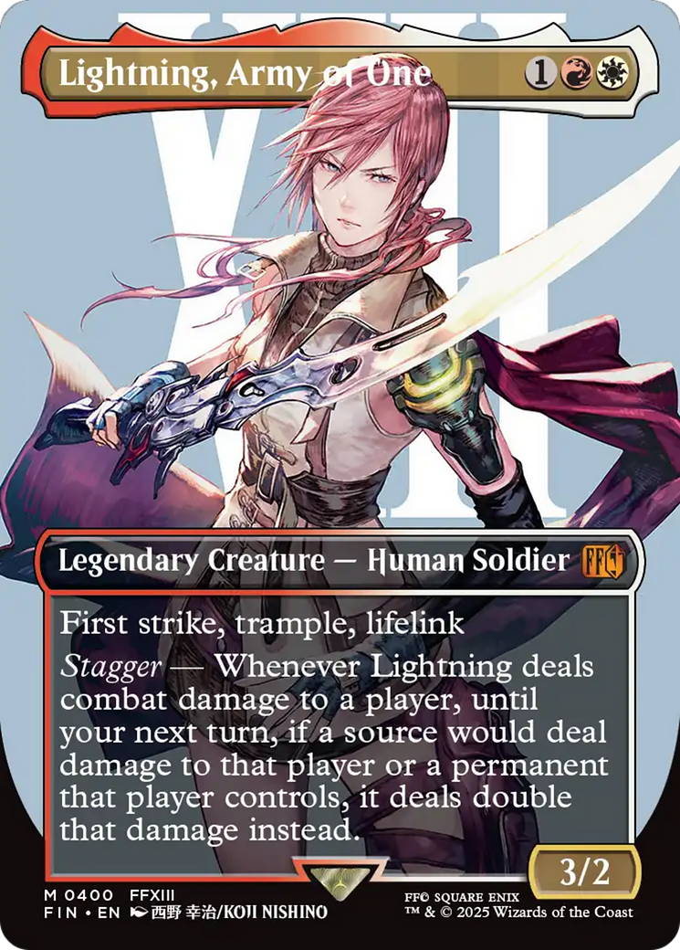 Lightning, Army of One (Borderless) (0400) [FINAL FANTASY] | Empire Gaming NC