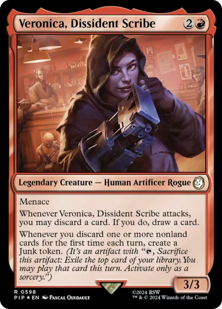 Veronica, Dissident Scribe (Surge Foil) [Fallout] | Empire Gaming NC