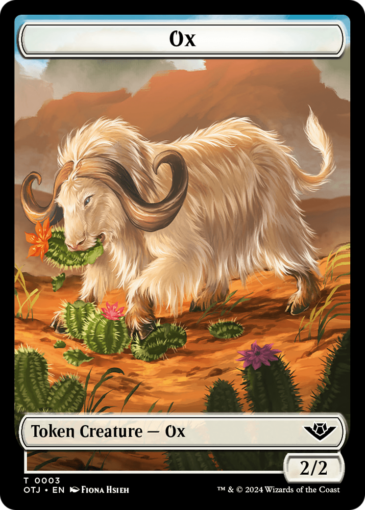 Ox Token [Outlaws of Thunder Junction Tokens] | Empire Gaming NC