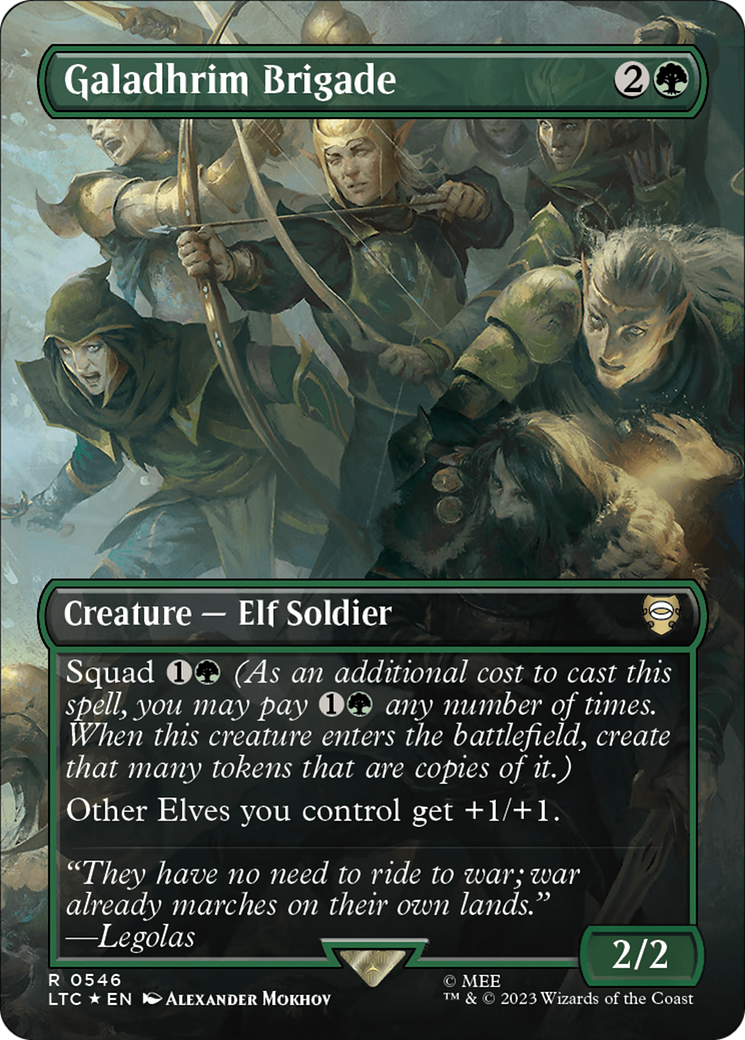 Galadhrim Brigade (Borderless) (Surge Foil) [The Lord of the Rings: Tales of Middle-Earth Commander] | Empire Gaming NC