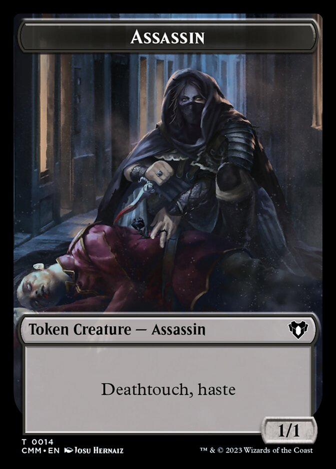 Spirit (0039) // Assassin Double-Sided Token [Commander Masters Tokens] | Empire Gaming NC