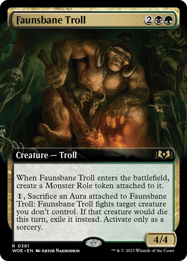 Faunsbane Troll (Extended Art) [Wilds of Eldraine] | Empire Gaming NC