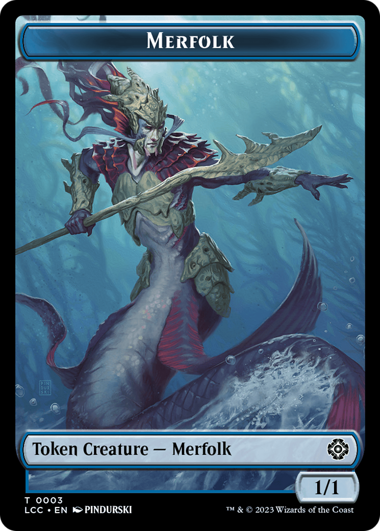 Boar // Merfolk (0003) Double-Sided Token [The Lost Caverns of Ixalan Commander Tokens] | Empire Gaming NC