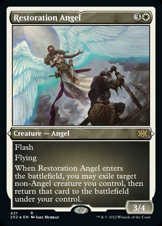 Restoration Angel (Foil Etched) [Double Masters 2022] | Empire Gaming NC