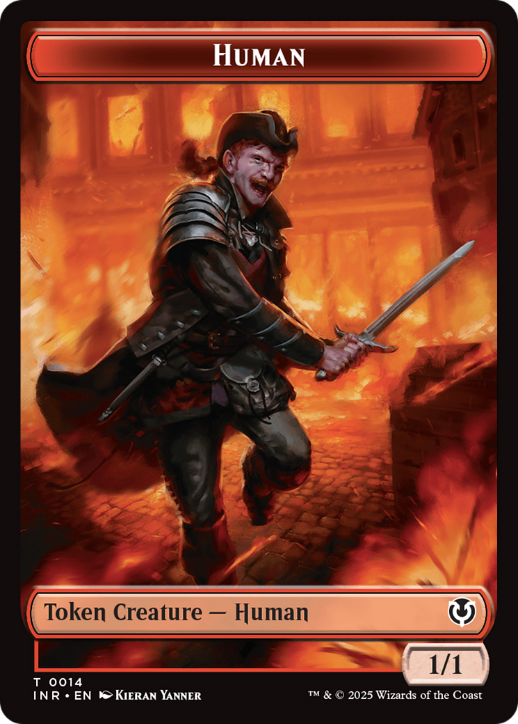 Elemental // Human (0014) Double-Sided Token [Innistrad Remastered Tokens] | Empire Gaming NC