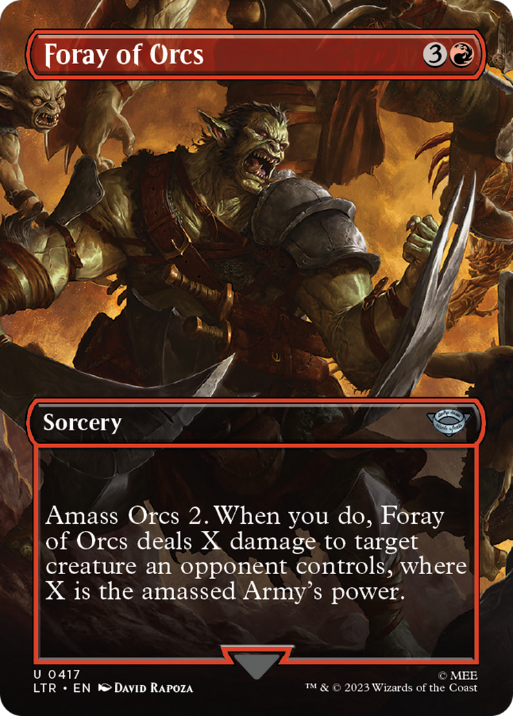 Foray of Orcs (Borderless Alternate Art) [The Lord of the Rings: Tales of Middle-Earth] | Empire Gaming NC